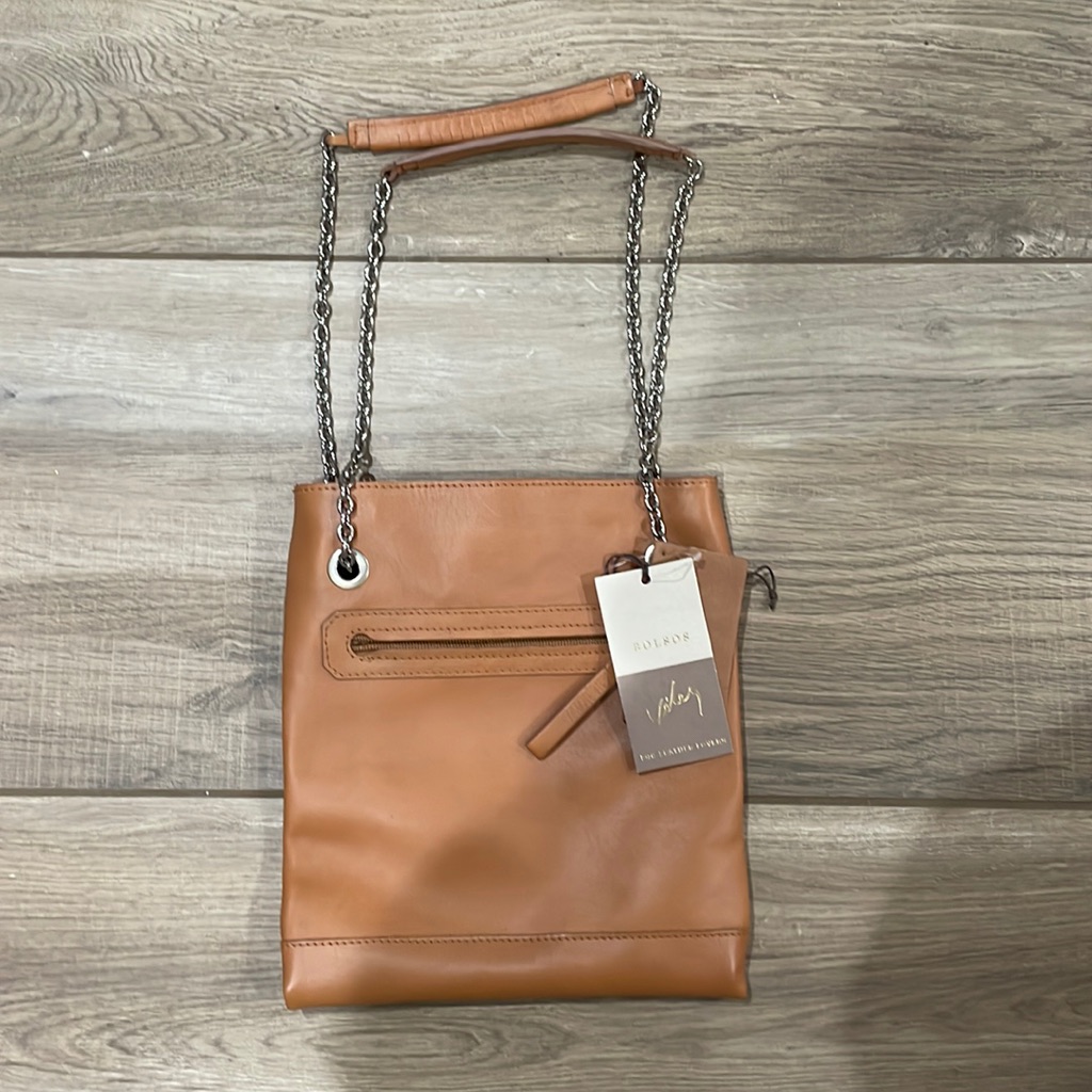 Velez Brown Leather Crossbody